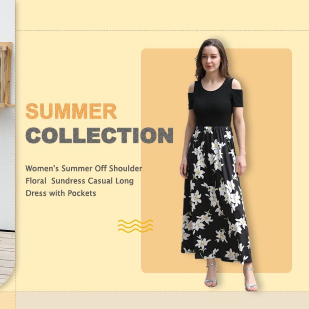 STYLEWORD Cold Shoulder Maxi w/Pockets - NWT